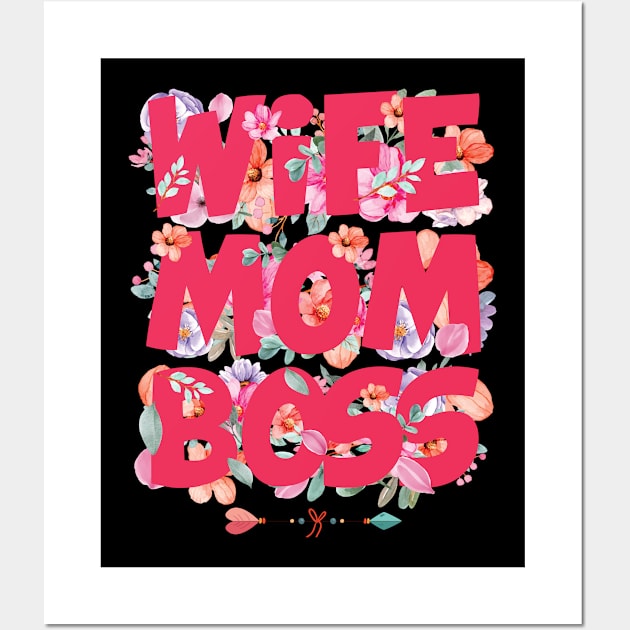 wife mom boss Wall Art by Riyadkhandaker